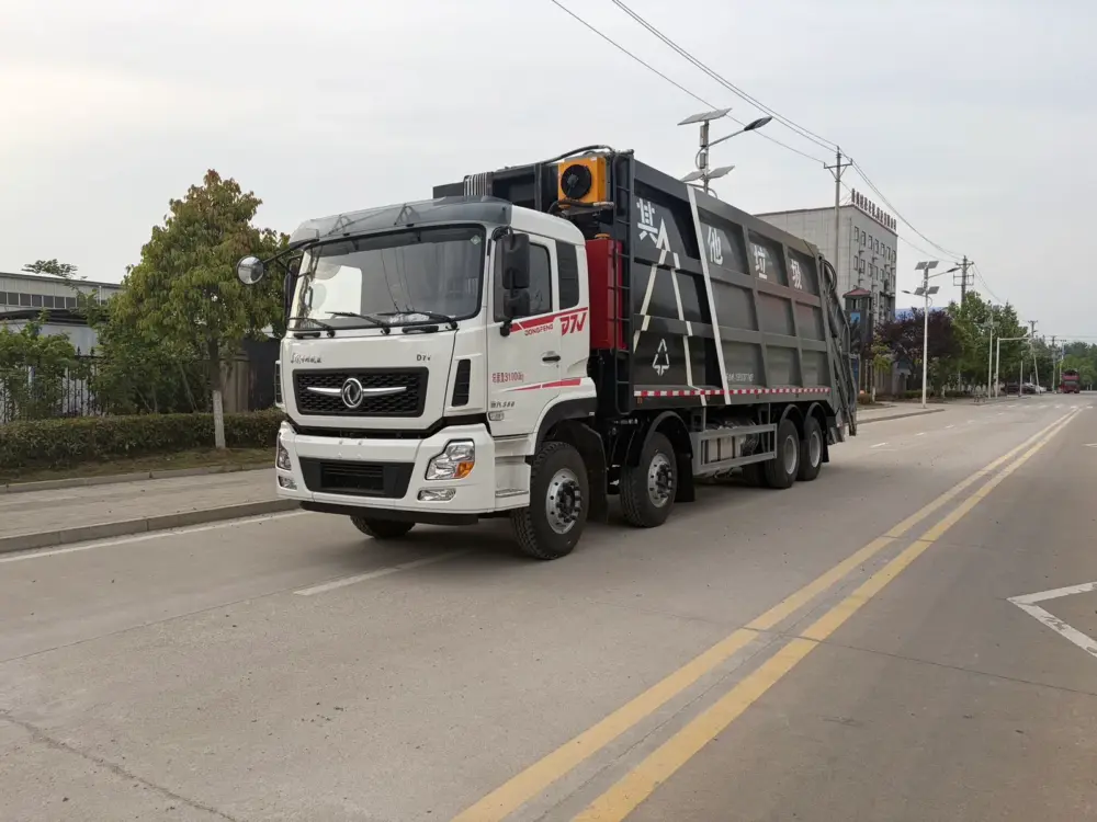 dongfeng-xinqi-d7-40cbm-compactor-truck-front-left-01 dongfeng-xinqi-d7-40cbm-compactor-truck-front-left-01
