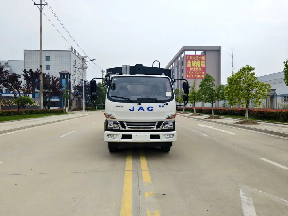 jac-junling-g5-11cbm-electric-garbage-compactor-truck-front 江淮骏铃G5 11方纯电动压缩式垃圾车