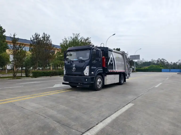 环卫招标采购纯电压缩垃圾车,技术参数怎么设?附需求与验收清单 2 shacman dechuang 10 12cbm electric garbage compactor truck front left