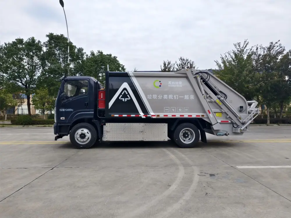 shacman-dechuang-10-12cbm-electric-garbage-compactor-truck-left-side 陕汽德创10-12方纯电动压缩式垃圾车