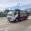 yuejin-qilin-x300-7-9cbm-electric-compactor-truck-front-left 跃进麒麟X300纯电动8-10方压缩式垃圾车