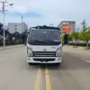 yuejin-qilin-x300-7-9cbm-electric-compactor-truck-front-view 跃进麒麟X300纯电动8-10方压缩式垃圾车