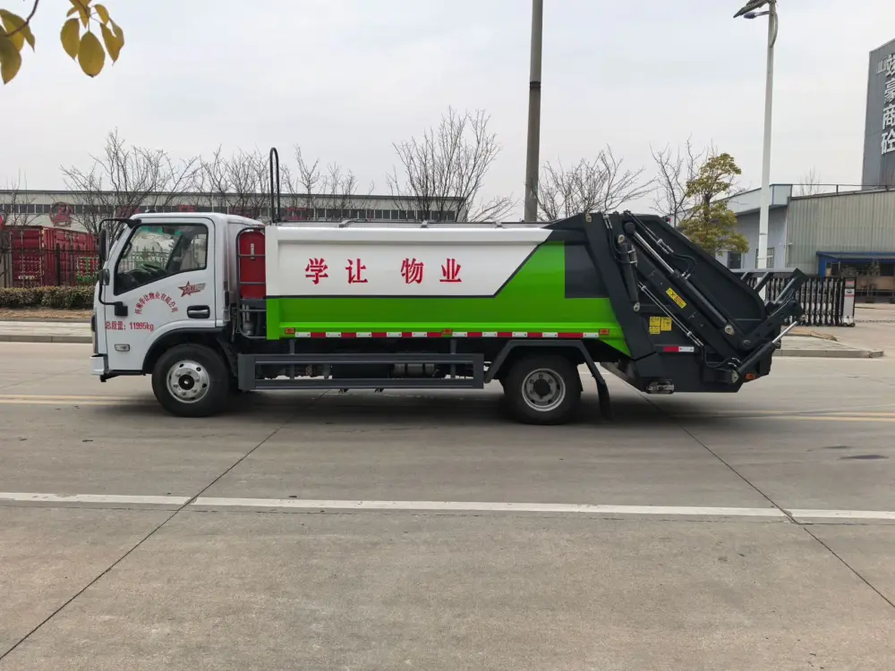 东风-8方地库型-压缩式垃圾车-车身侧面-02 东风股份8方地库型压缩式垃圾车