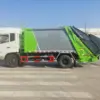 东风d9-12方-压缩式垃圾车-绿色涂装-车身侧面-01 东风D9 12方压缩式垃圾车