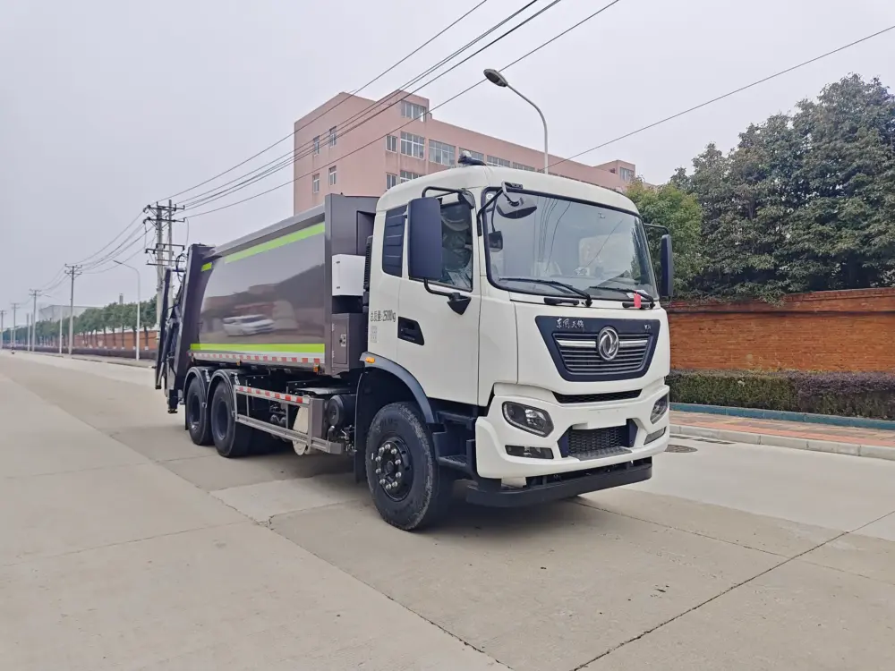 东风天锦后双桥22方压缩式垃圾车