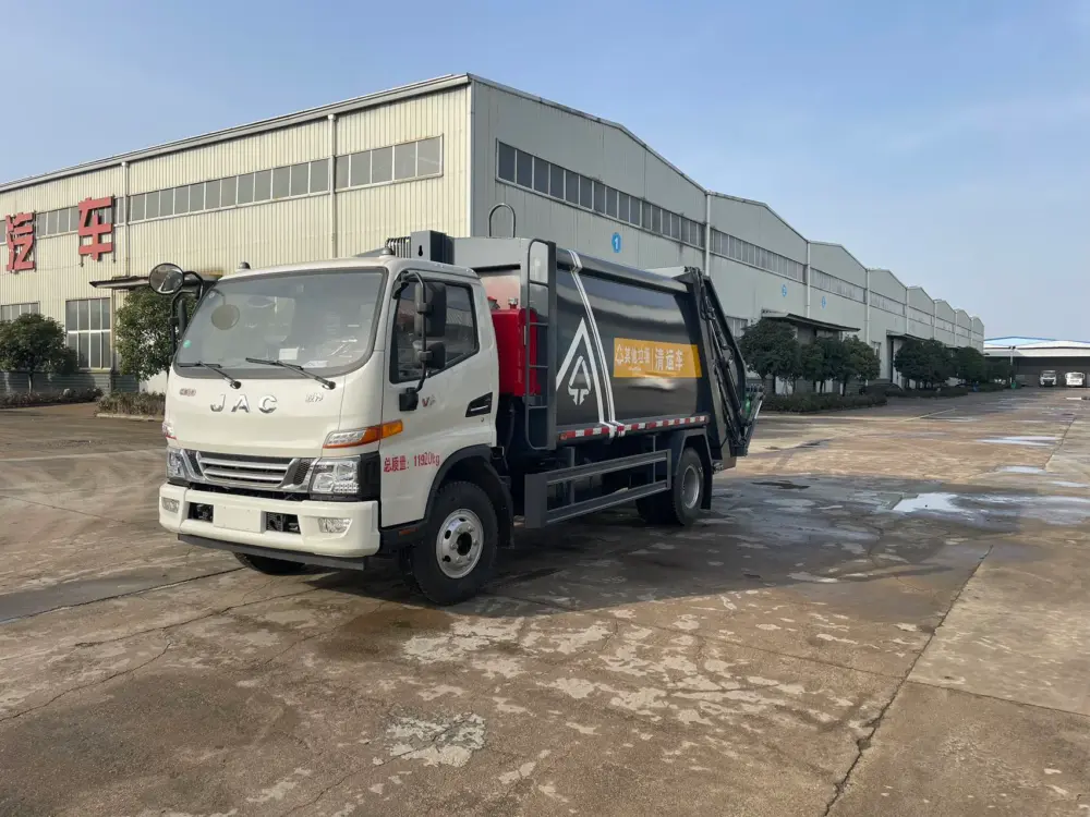 江淮骏铃v7-hzh5120zysh6-大11方-压缩式垃圾车-前侧45度-01 江淮骏铃v7-hzh5120zysh6-大11方-压缩式垃圾车-前侧45度-01
