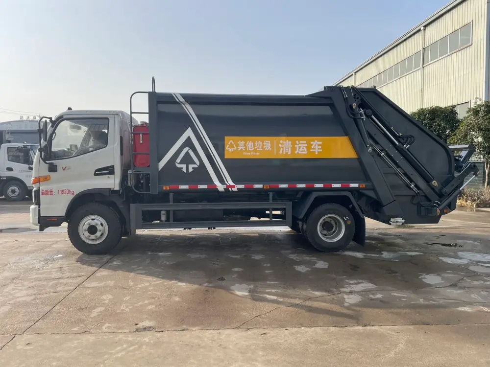 江淮骏铃v7-hzh5120zysh6-大11方-压缩式垃圾车-车身侧面-02 江淮骏铃V7 11方压缩式垃圾车