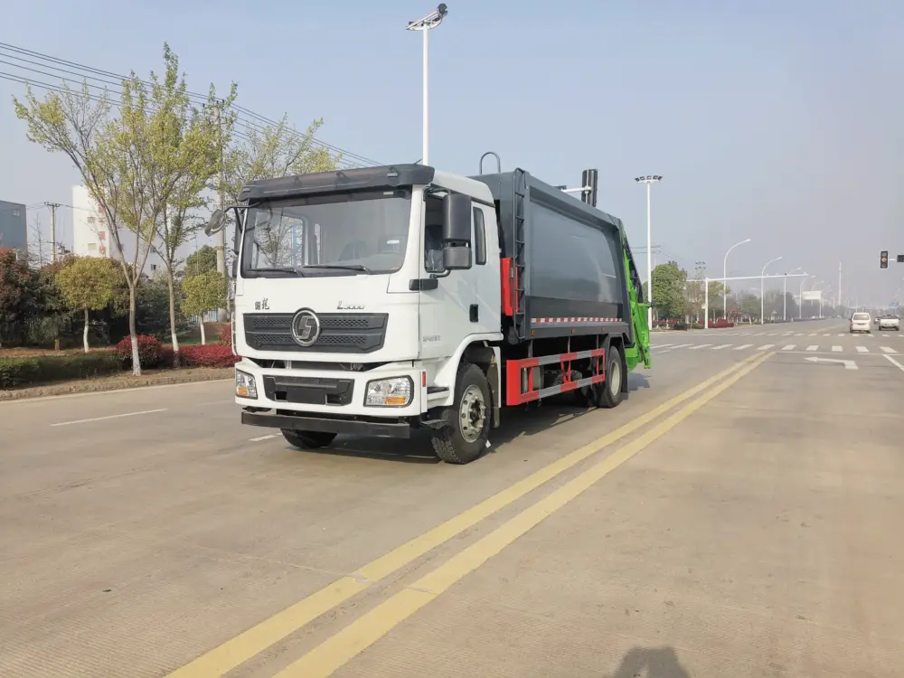 陕汽-18方-压缩式垃圾车-前侧45度-01