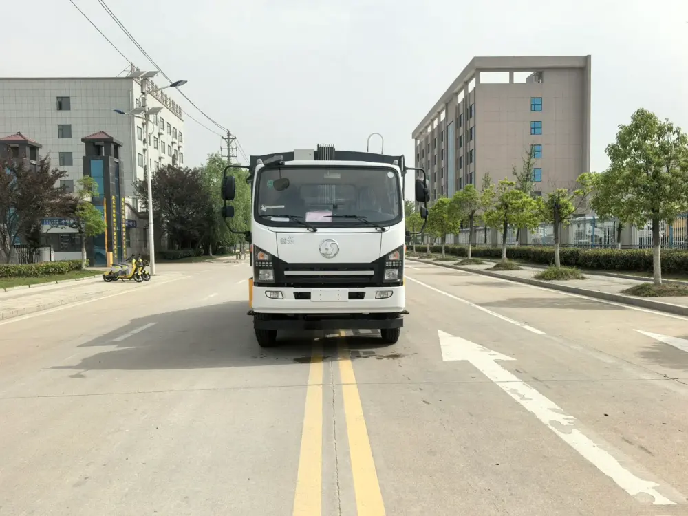 陕汽德龙g1-压缩式垃圾车-正前外观 陕汽德龙G1 13方压缩式垃圾车