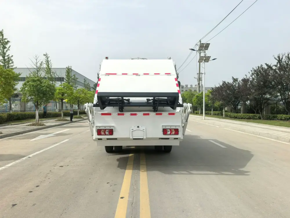 陕汽德龙g1-压缩式垃圾车-正后外观 陕汽德龙G1 13方压缩式垃圾车