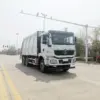 陕汽德龙m3000-后双桥25方-压缩式垃圾车-前侧45度-02 陕汽德龙M3000后双桥25方压缩式垃圾车